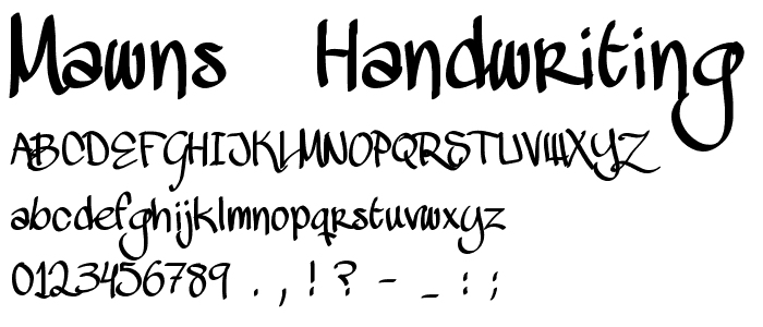 MAWNS_ Handwriting  font